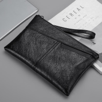 Men Hands Bag Letter Enveloping Large Capacity Soft Leather Hand Grab Bag Mobile Phone Bag Wallet New Tide File Bag IPAD
