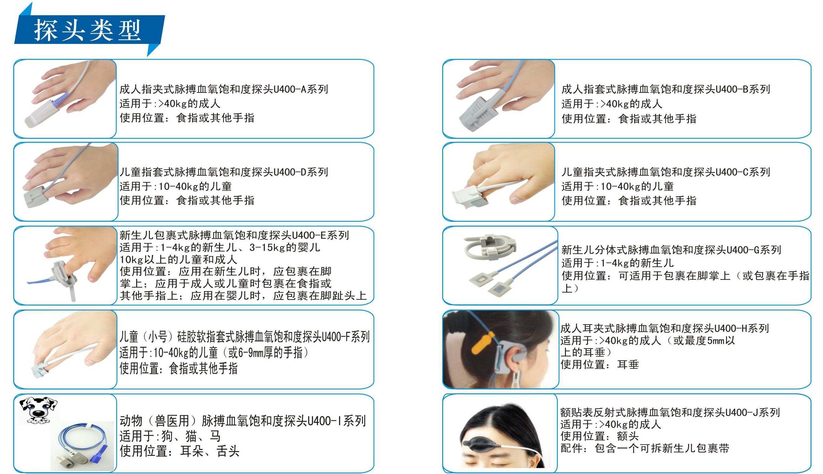 科曼comen/一体式 血氧饱和度探头/血氧传感器/脉搏氧
