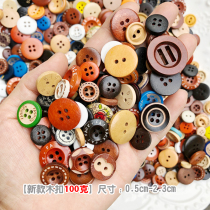 160 DIY handmade wooden button hemp rope accessories for childrens clothing decoration cute creative wood pendant