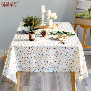 餐桌布布艺北欧清新碎花ins现代简约茶几桌布长方形书桌台布定制