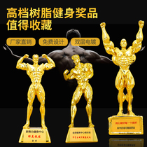 Resin bodybuilding trophy custom mens muscles LX gym craft gift ornaments model