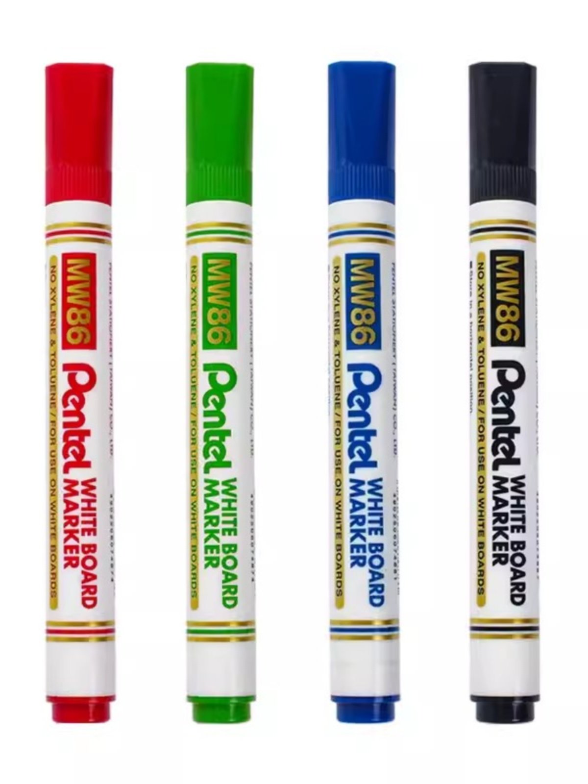 日本派通白板笔 pentel mw86教学会议图画白板专用可擦记号笔方型