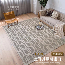 Turkey Imported Wool Blend Rug Modern Nordic Light Lavish Grey Living Room Sofa Tea Table Carpet Bedroom Blanket