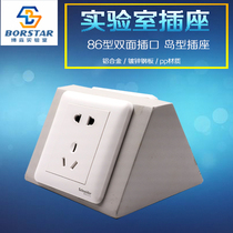 Island socket box type 86 double-sided central table Single-sided side table Experimental table Socket box Island wire groove cold-rolled steel plate