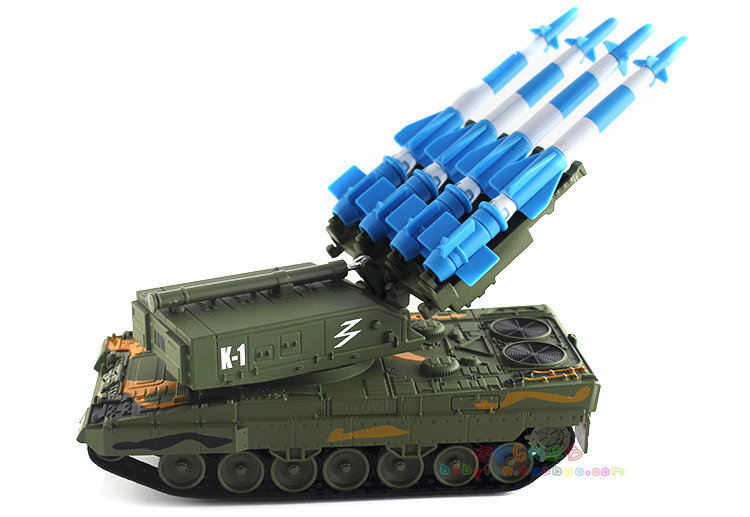 凯迪威防空导弹坦克模型儿童玩具车1:40合金军事模型导弹发射车
