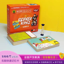 Children's right brain development puzzle toy teaching aids Right brain memory training cards Baby watching life Early teaching aids