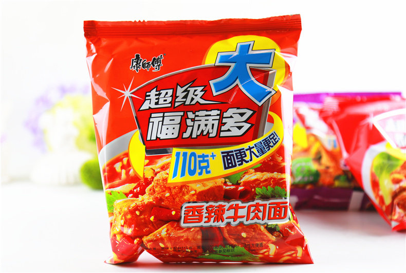 康师傅方便面超级福满多整箱24袋装混装批发红烧老坛酸菜牛肉泡面