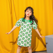 Miss Sunny Original Girls summer clothes 2021 new kiwi print skirt 4 years old 5 little girls 3 dresses