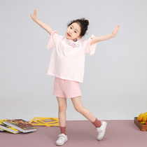 Miss Sunny original girls t-shirt 2021 summer new foreign style little girl printing childrens cotton t-shirt top