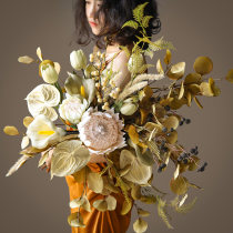 ins can salt south song sheng cross simulation flower bouquet wedding ceremony with props hand holding florist home decoration pint of soft clothing