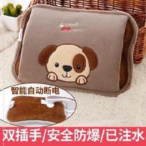 Rechargeable warm water bag female waist warm hand treasure piglet plush belly warm water bag cute warm application student hand cover
