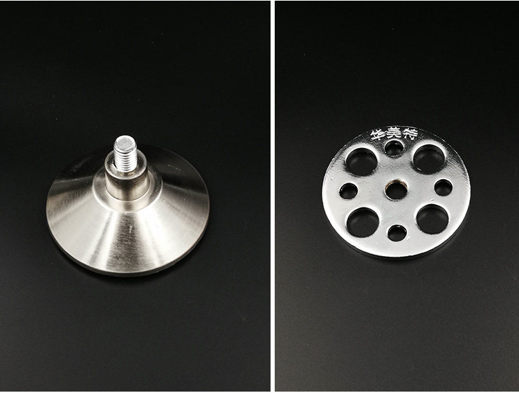 华美特304不锈钢圆形橱柜脚可调节脚电视柜沙发支撑脚加高小桌脚