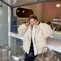 CC fur small milk cake Spain imported basa fur coat female thin coat
