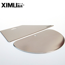 Wallpaper wall cloth modeling stainless steel plate hard scraper thickened stainless steel scraper wall cloth tool double-sided edging