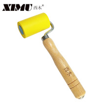 Wallpaper Construction Tool Seam Press Wheel Wall Paper Press Roller Foam Sponge Soft Wheel Press Wheel Seam Flat Press Roll Wood Handle