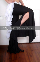 New Belly Leather Dance Practice Suit Single Tasted Trumpeter Pants Belly leather dance practice tailor-made to be made black