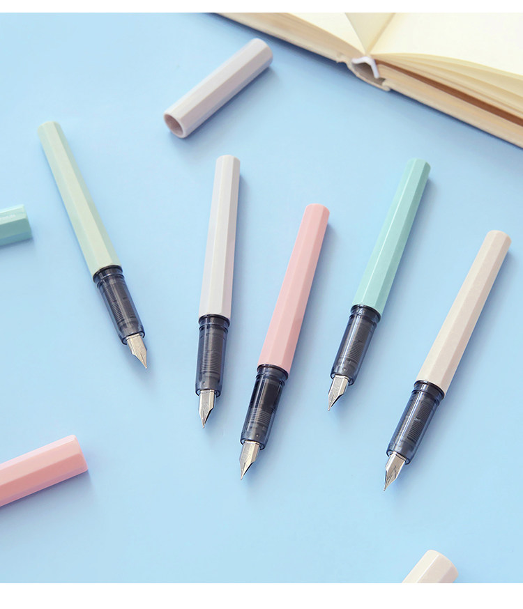 日本白金小流星钢笔轻甜系列pq200学生送礼练字马卡龙色送吸墨器