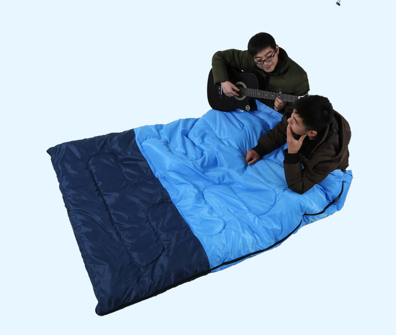睡袋 双人户外纯棉午休室内露营睡袋 春秋冬季信封加厚保暖双人睡袋