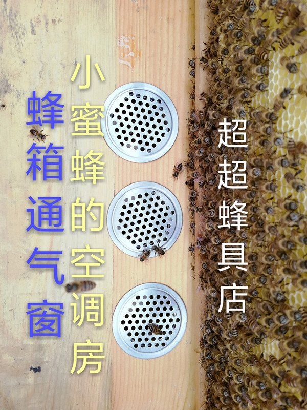 蜂箱通气孔通风口中意蜂蜂箱通风口蜜蜂养蜂工具不锈钢蜂箱通风口_双