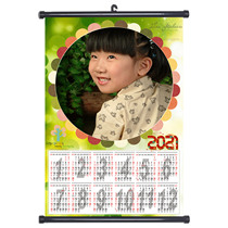 Calendar poster hanging scroll to map custom 2021 photo calendar Cow gift kindergarten corporate leaflet hanging calendar