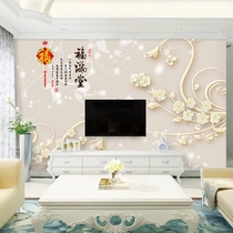 Custom splicing high light protective wall decoration modern relief living-room TV background wall Wood and wood fiber integrated wall panel