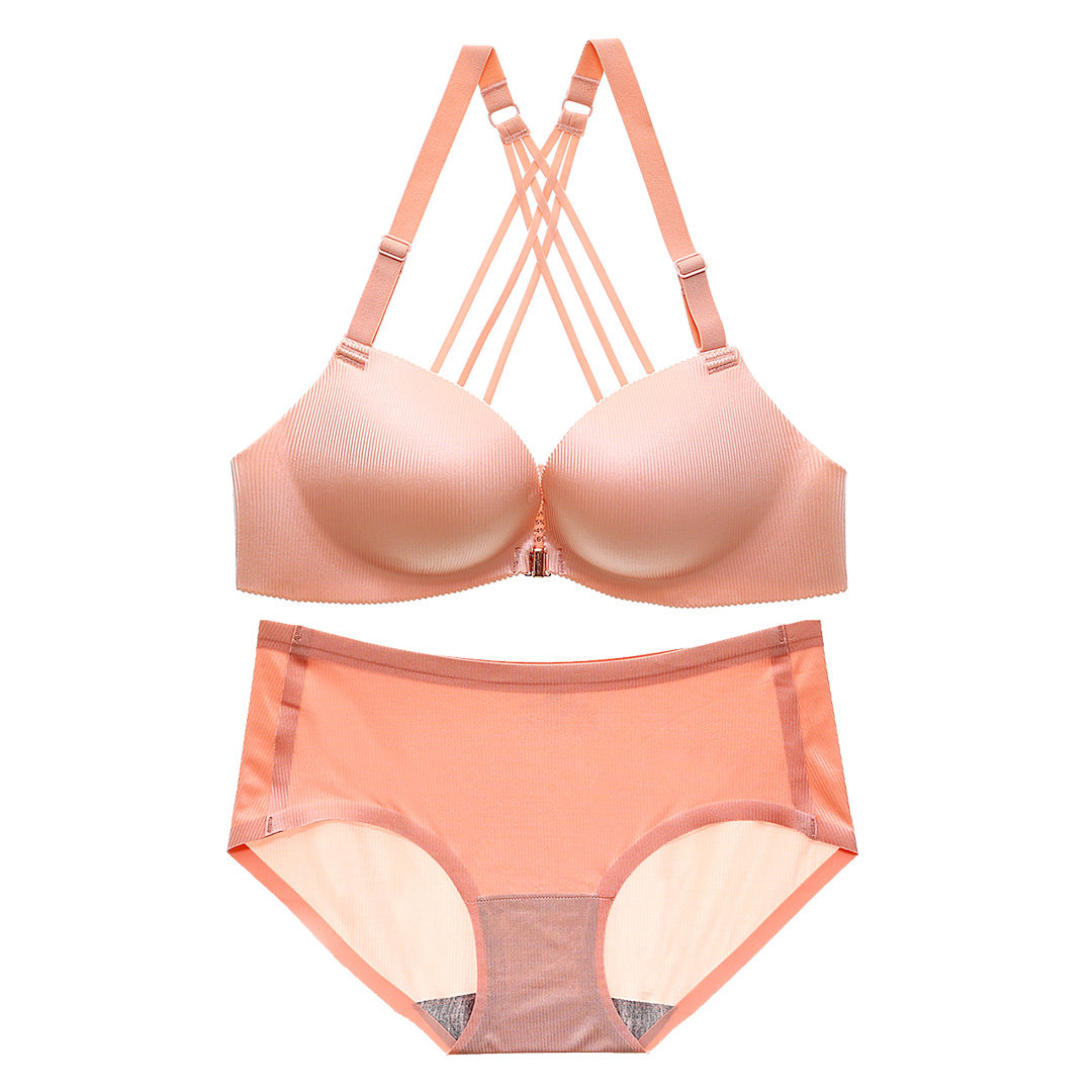 去购买   维多利亚的色彩聚拢无钢圈少女 学生内衣内裤胸罩文胸套装