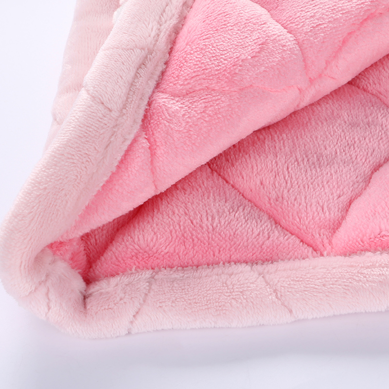 芬腾新款珊瑚绒夹棉睡衣女冬纯色加厚大码保暖三层家居服套装产品展示图1