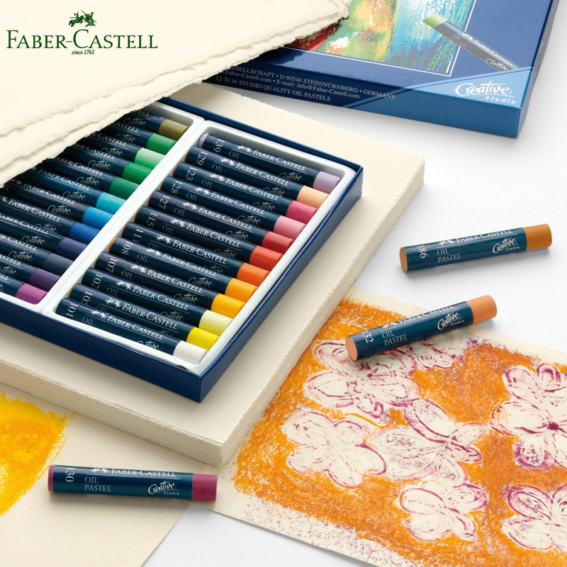 德国辉柏嘉油画棒36色蓝盒无毒工作室软蜡笔专业绘画油画棒画家级