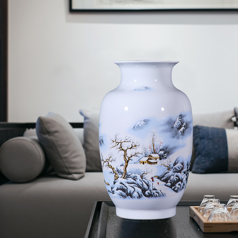 Jingdezhen porcelain ceramic vases, flower arranging is placed the new Chinese style household living room TV ark adornment ornament porcelain