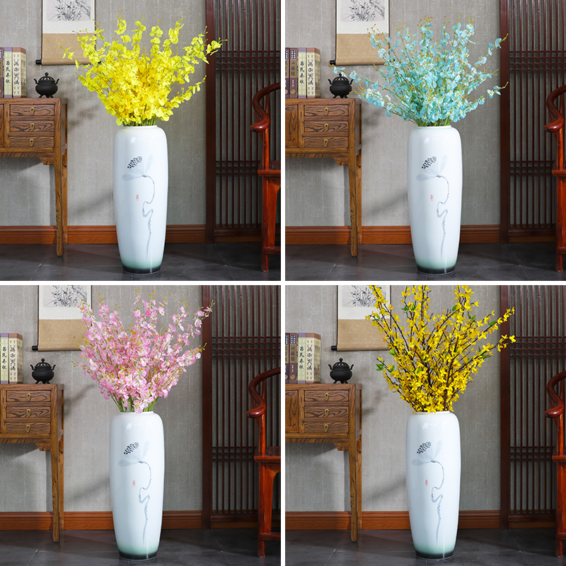 New Chinese style of jingdezhen ceramics of large vase household TV ark, porch flower arrangement sitting room adornment is placed