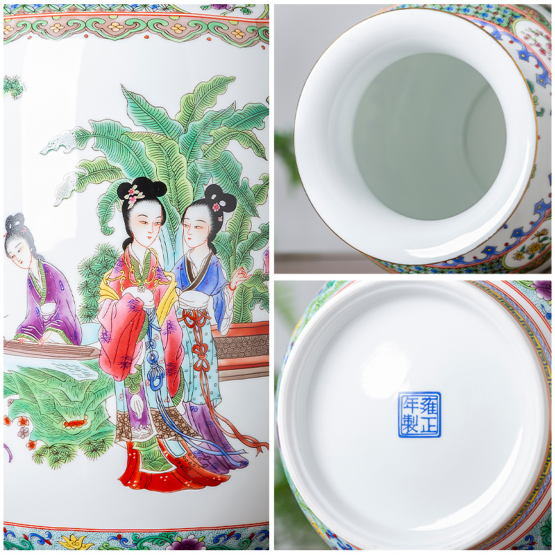 Jingdezhen ceramics powder enamel had vase of porcelain of idea gourd bottle of new Chinese style household adornment handicraft furnishing articles