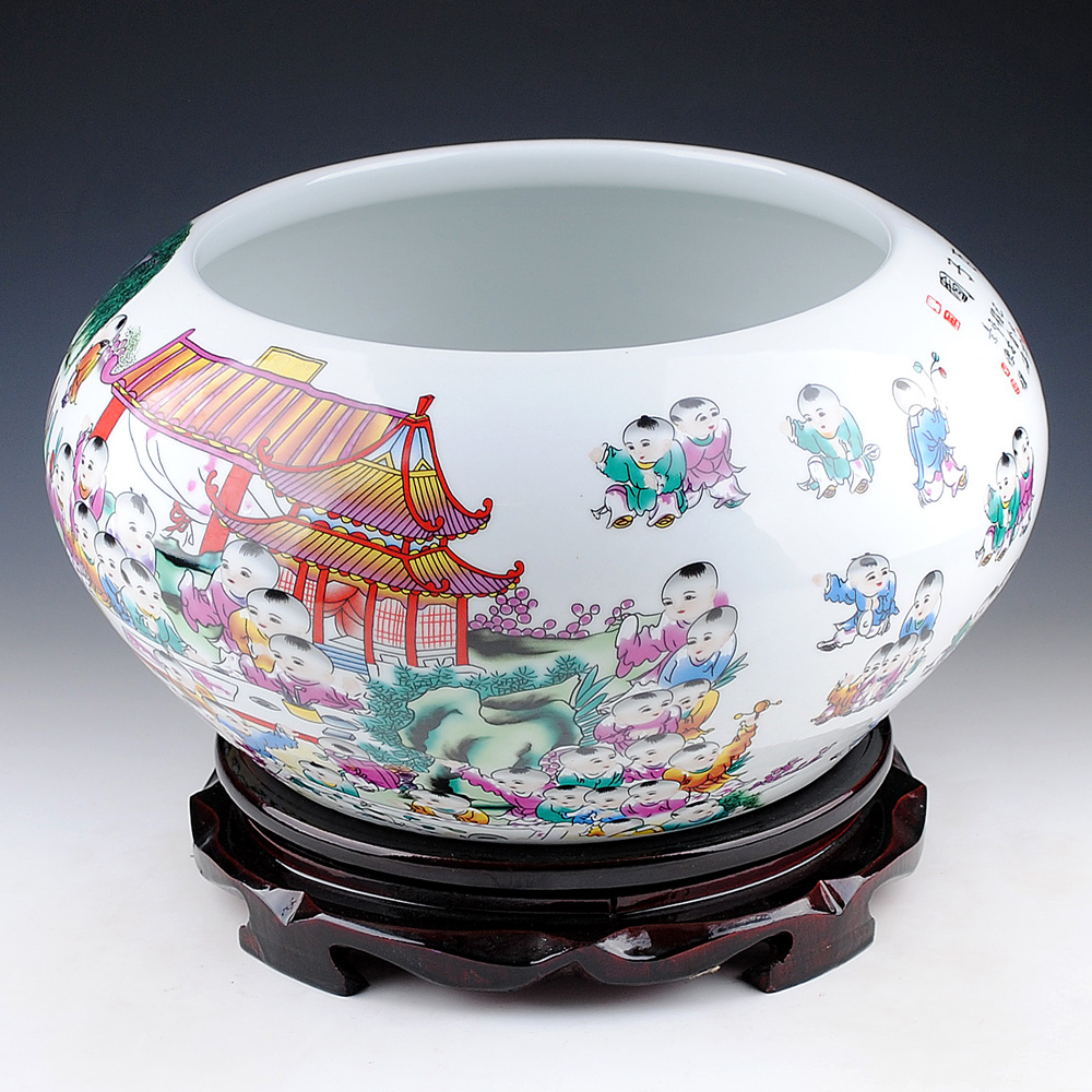 Hong xuan jingdezhen chinaware the ancient philosophers figure shallow goldfish turtle refers to basin creative home decoration in large tanks