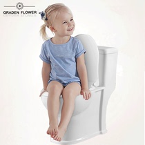 Tong Xin Big Belly Children Cartoon Small Toilet Ceramic Baby Toilet Suction Iridescent Kindergarten Color Cartoon