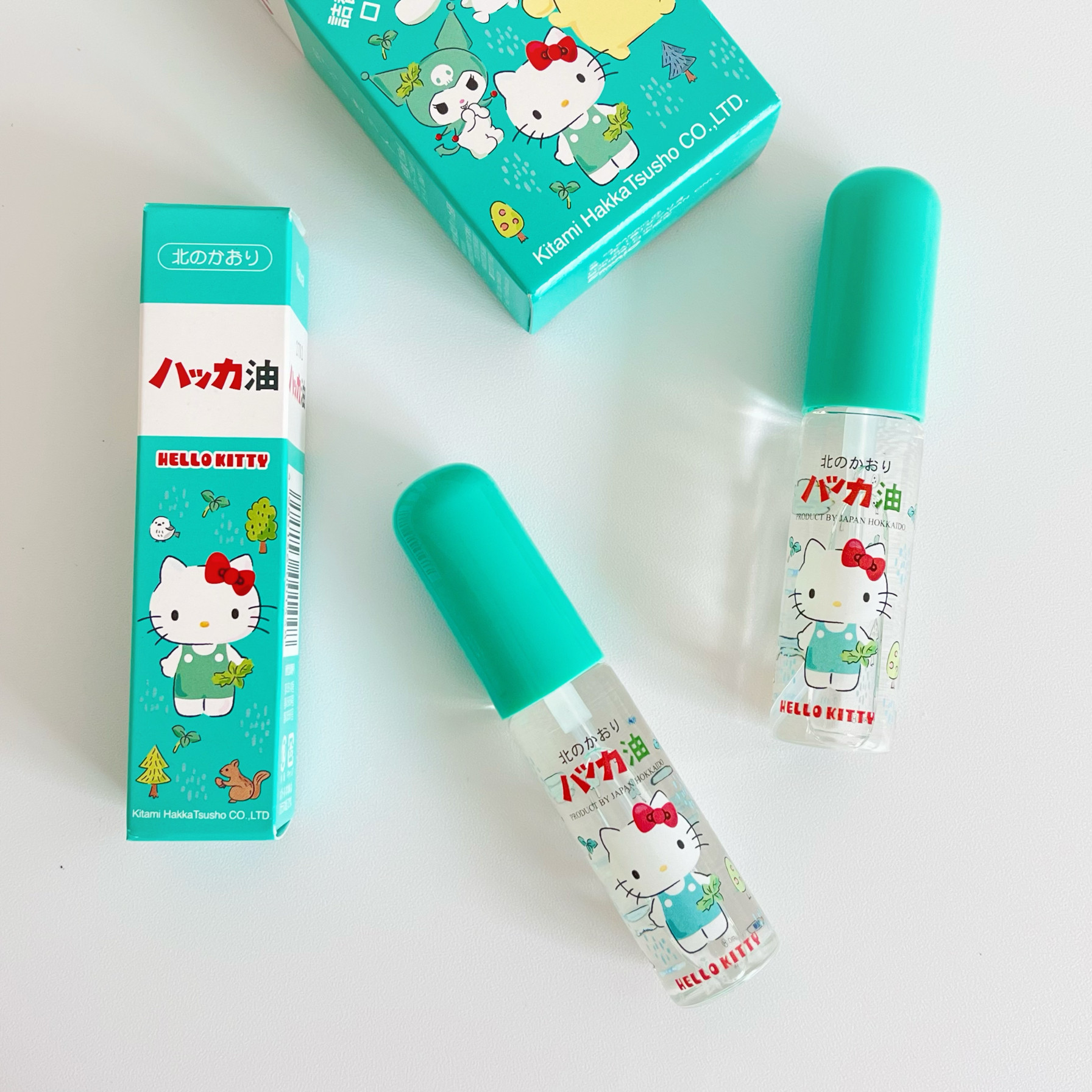 【日本直邮】 日本 KINCHO 北海道北见 hello kitty限量版 薄荷油清凉油喷雾11.5ml