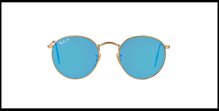 rayban雷朋太阳眼镜男女款圆型个性前卫偏光彩膜反光镜面0rb3447