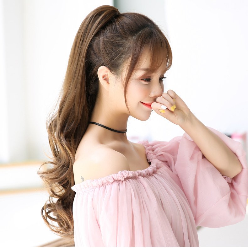 公主李假发 超长梨花大卷抓夹马尾 逼真气质大波浪韩国女生马尾