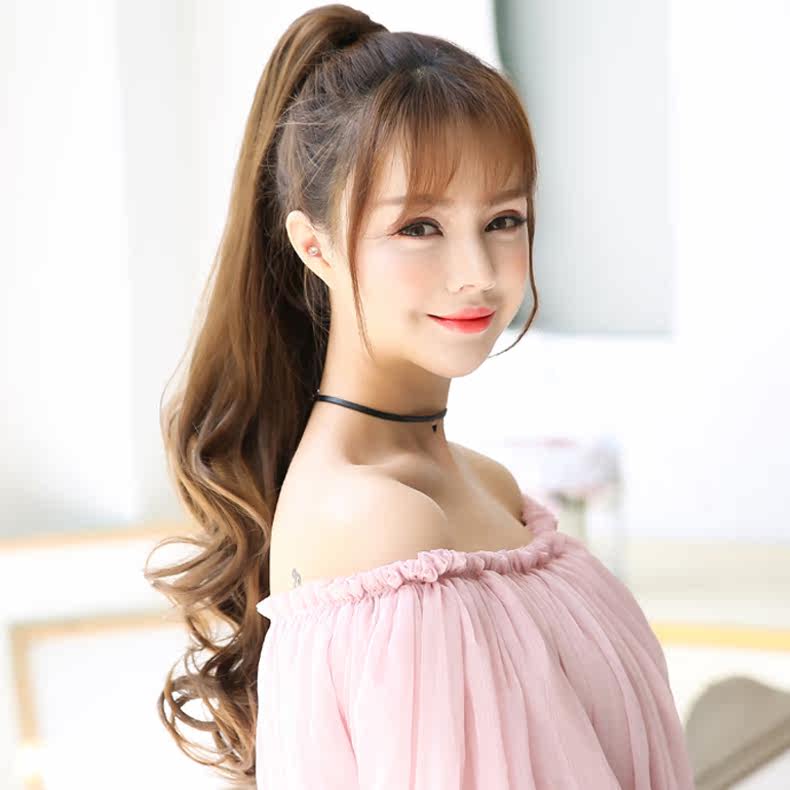 公主李假发 超长梨花大卷抓夹马尾 逼真气质大波浪韩国女生马尾