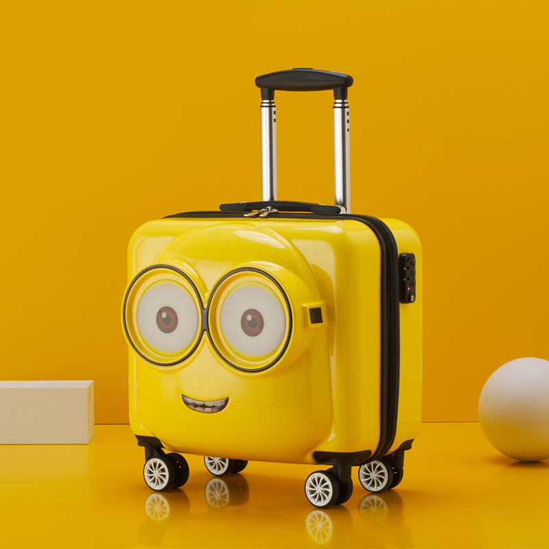 y&q儿童行李箱可坐骑拉杆箱女小黄人20寸男卡通万向轮密码旅行箱