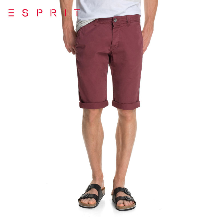 聚 折 ESPRIT EDC男士纯色时尚百搭款短裤-045CC2C002吊牌价399