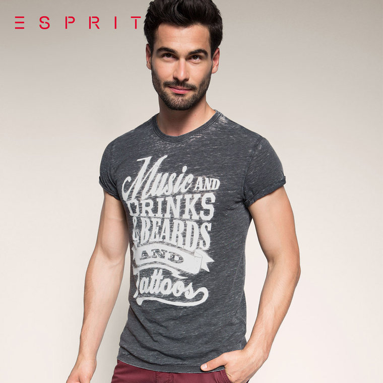 【折】新品ESPRIT EDC男士休闲时尚短袖T恤-065CC2K016 吊牌价199