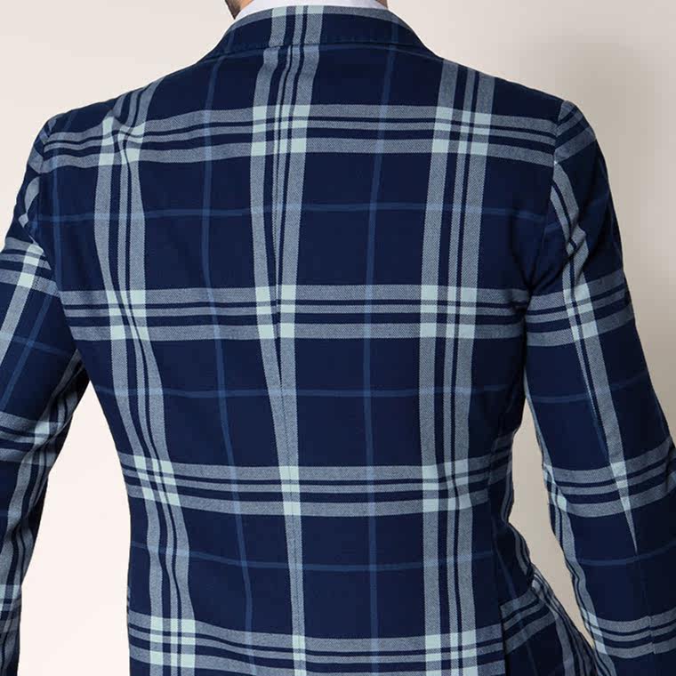 新品ESPRIT男士时尚格纹通勤款西装-055EE2G001C吊牌价1299