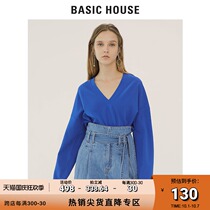 Basic House Hundreds of Good Women Fall Mall Same Long Sleeve T-shirt V-neck Comfortable Solid Color HTTS622B