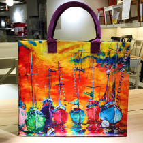 European and American student school bags small zipper lunch box bags large capacity folding portable bags environmental protection shopping bags for women