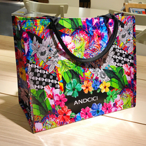 Europe and the United States waterproof zipper student loading books carrying documents small lunch box bag large capacity portable environmental protection shopping bag womens bag