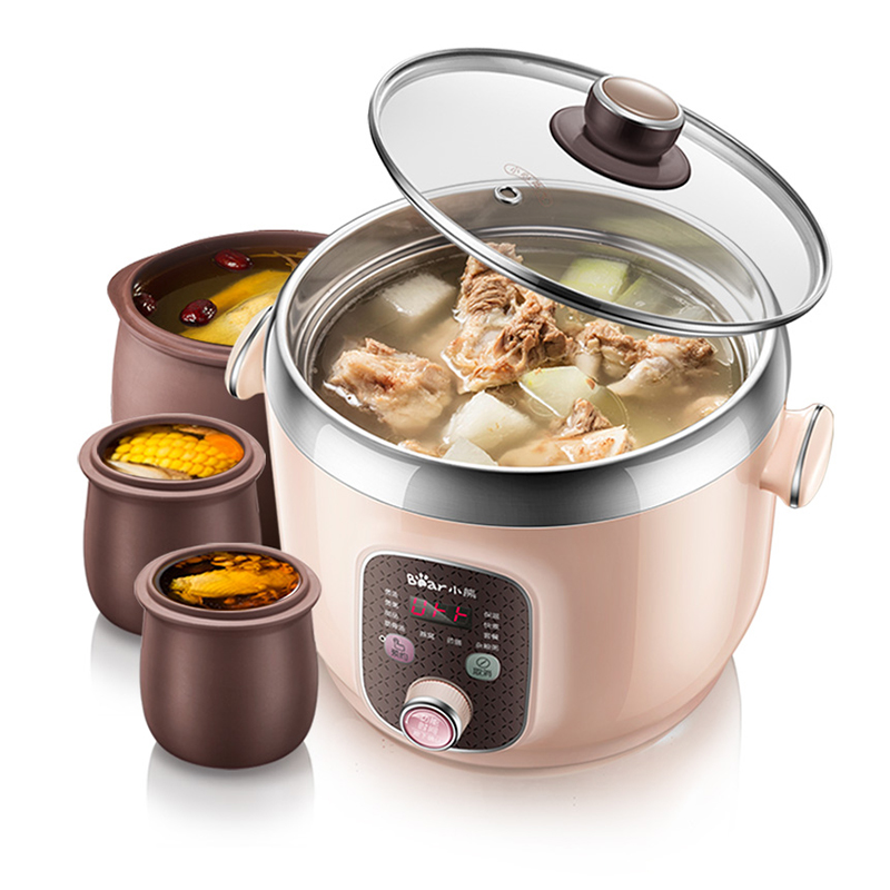 bear bird's nest water-proof stew pot stew pot small ceramic purple casserole soup pot automatic smart electric household health preservation