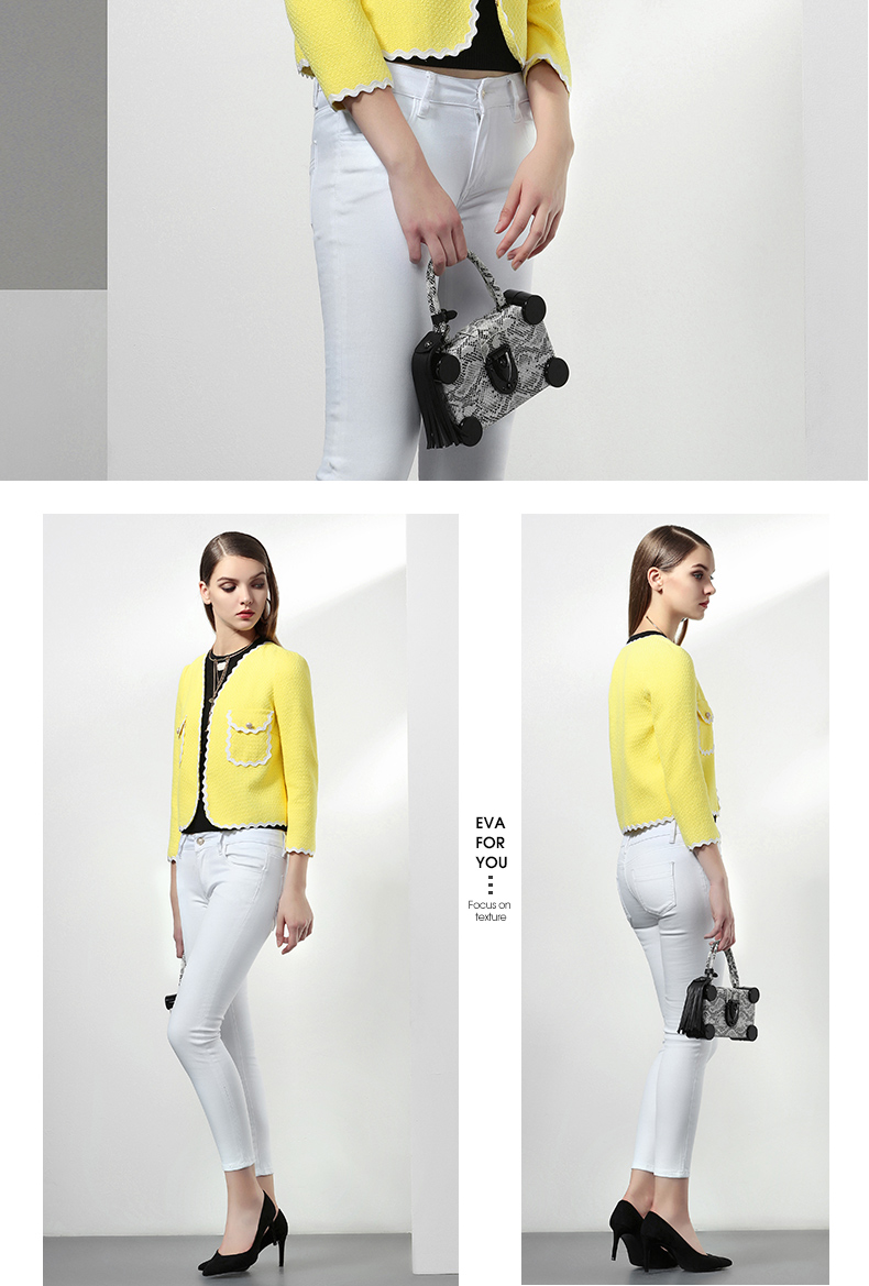天河區商場香奈兒 伊華歐秀商場同款2020春季女裝新款修身氣質小西裝小香風短款外套 機場香奈兒包