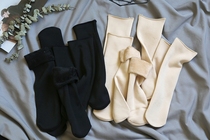 Dick fluff cold-resistant cold-resistant Lady winter plus velvet meat color solid color long tube warm snow socks