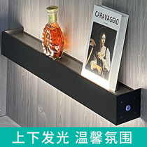 Simple strip wall lamp TV background wall lamp Living room decoration word strip lamp Metal partition lamp shelf