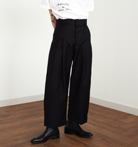 Coln is so good to cry ten thousand good-looking crisp version thick loose straight tube high waist suit pants