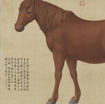 Qing Lang Shining Ten Juntu Dawan electronic picture decoration spray-painting identification copy Chinese painting material